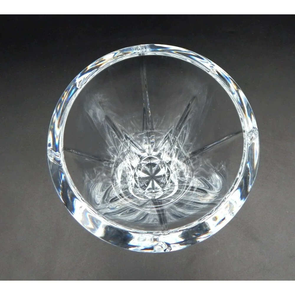 Lenox Ovations Oasis 8 Inch Lead Crystal Vase Glass Footed Blown